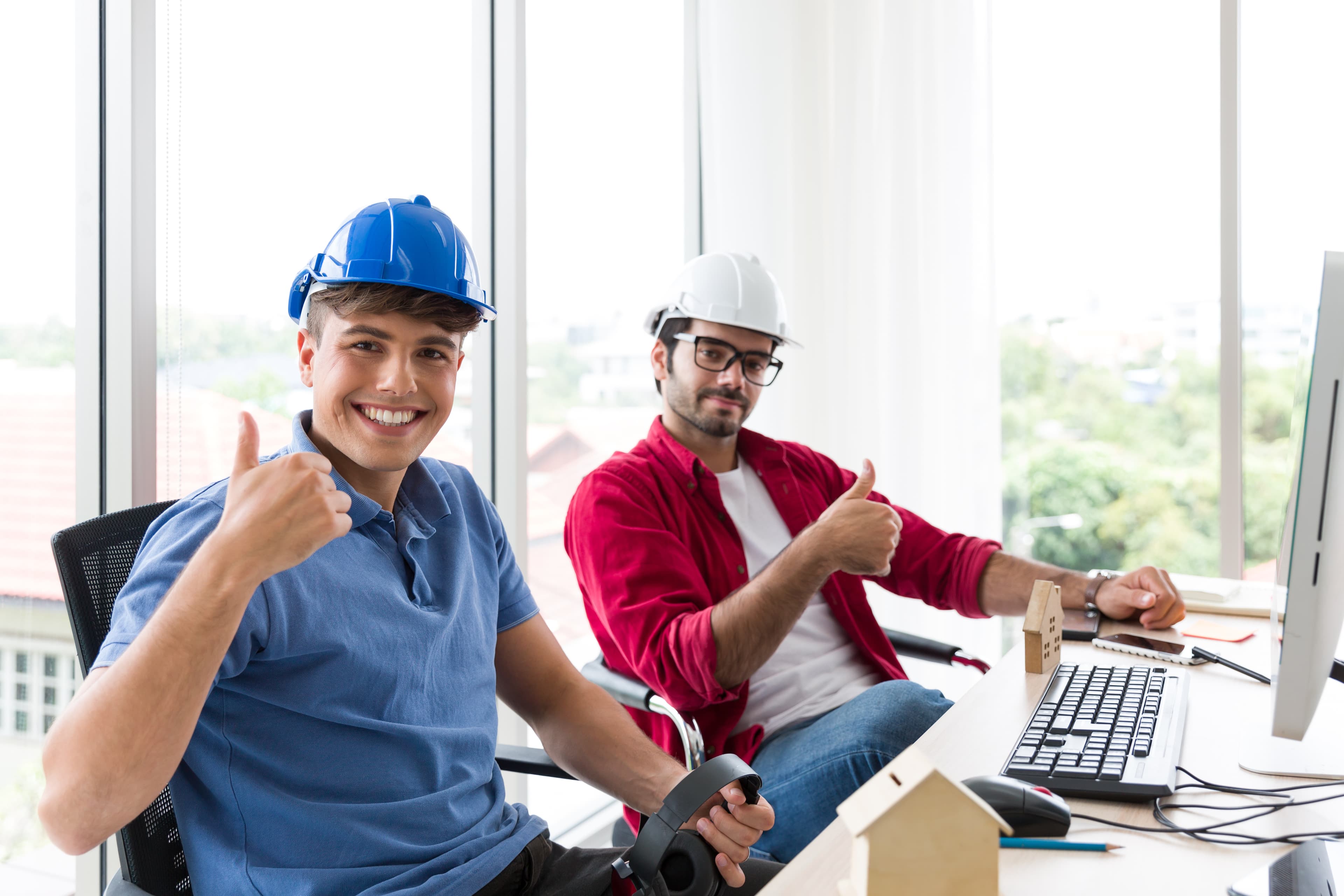 Contractor reviewing claim documents on a tablet